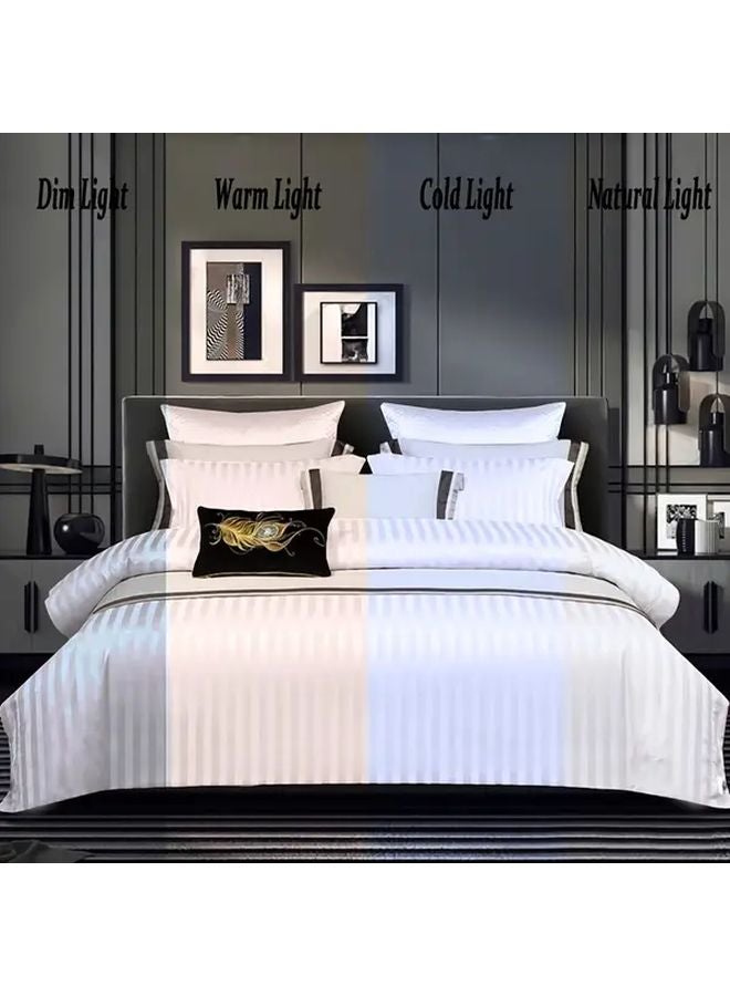 غطاء لحاف من الساتان الكاكي المطبوع مقاس كوين 90 × 90 بوصة، طقم فراش 3 قطع - Image 4